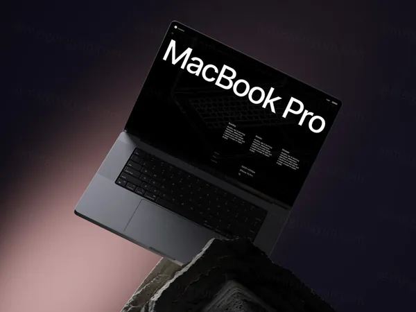 高质量苹果笔记本创意场景网页设计Web贴图展示样机模板 B - MacBook 16 Pro Mockups-6