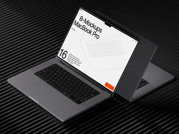 高质量苹果笔记本创意场景网页设计Web贴图展示样机模板 B - MacBook 16 Pro Mockups-10