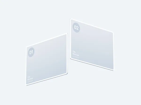 极简主义电脑显示器Web网页设计UI贴图展示样机模板 Monitor Clay Mockups-7