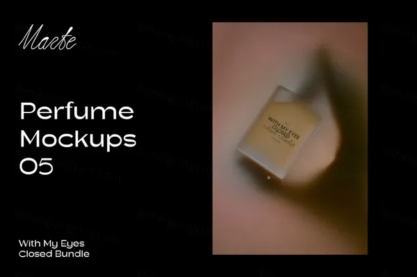 高端唯美梦幻Ins风香水化妆品品牌包装设计贴图展示样机模板 Cosmetic Mockup-1