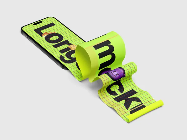 苹果手机创意卷轴UI网页展示APP设计提案样机模板 iPhone 14 Pro Longscroll Mockup-3