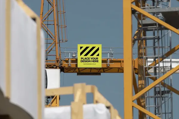 户外工地起重机挂钩建筑公司企业品牌设计VI提案展示样机模板 Construction Mockup-3