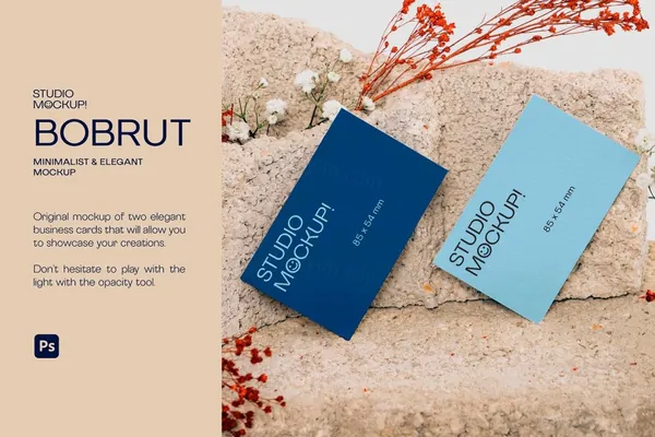 高质量商务名片品牌VI设计贴图展示样机模板素材 BUSINESS CARD MOCKUP-4