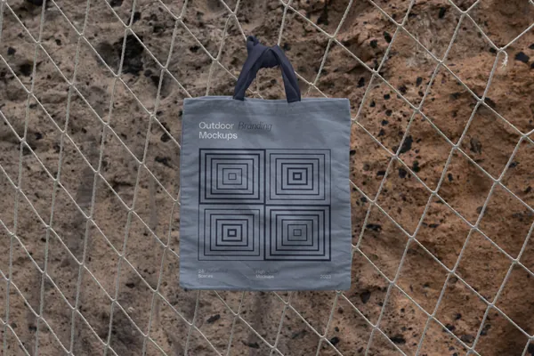 高质量户外环保袋布袋品牌包装设计提案贴图展示样机模板 Outdoor Branding Mockup-2