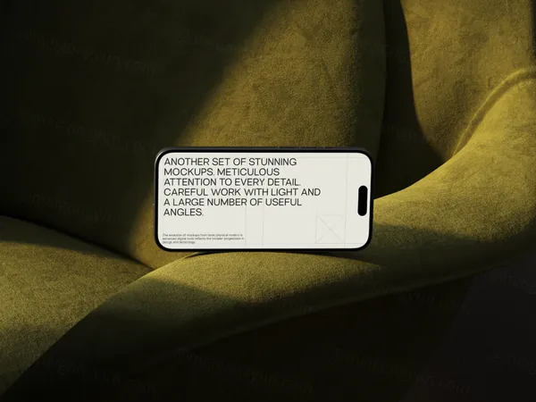 高质量北欧高雅家具装饰酒店陈设App品牌UI设计贴图展示样机PSD模板-1