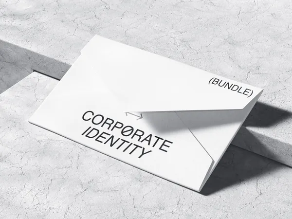 极简主义信封品牌设计提案贴图展示样机模板素材 Qubus: Brutal Stationery Mockups-2