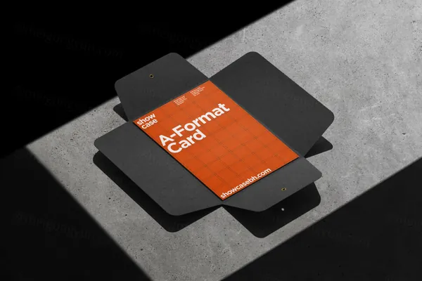 信封文件袋文件夹深灰系冷淡风高端品牌设计提案展示样机模板套装 Grey Series Mockup-2