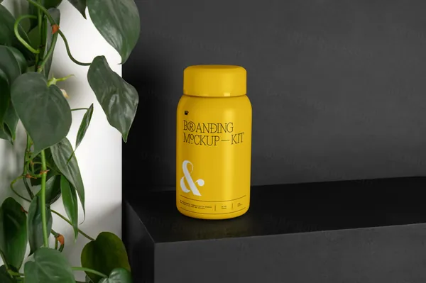 高端保温杯包装品牌VI设计提案贴图展示样机模板 Branding Mockups