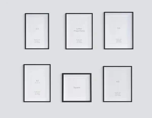 北欧极简艺术画框相框贴图展示样机模板素材 Wall Frames