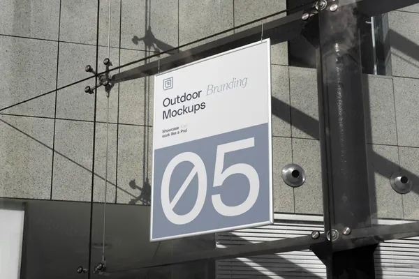 高质量户外广告牌海报设计提案贴图展示样机模板 Outdoor Branding Mockup-6