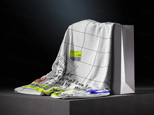 高质量纯棉布料创意场景服装品牌设计贴图展示样机模板 T-Shirt Mockups