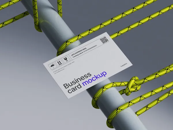 高质量极简工业风建筑公司品牌商务名片品牌设计贴图展示样机模板-2