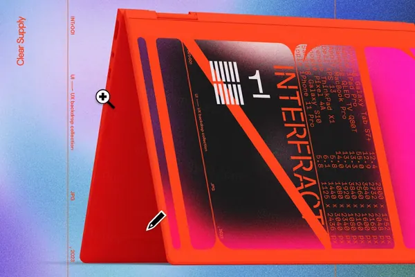 高质量科技虹彩磨砂颗粒感纹理抽象渐变高清背景UI设计素材合集 INTr001