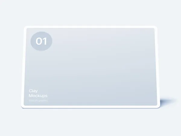 极简主义电脑显示器Web网页设计UI贴图展示样机模板 Monitor Clay Mockups-2