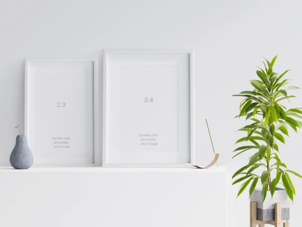 北欧极简艺术画框相框场景贴图展示样机模板素材 Frames Scene Creator-18