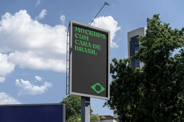 高质量户外高清摄影城市街头广告牌高炮海报设计贴图展示样机模板 Billboard Mockup