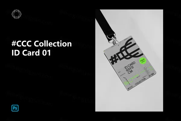 高端实拍无CG企业员工吊牌展会演出入场卡品牌VI设计贴图展示样机模板-2