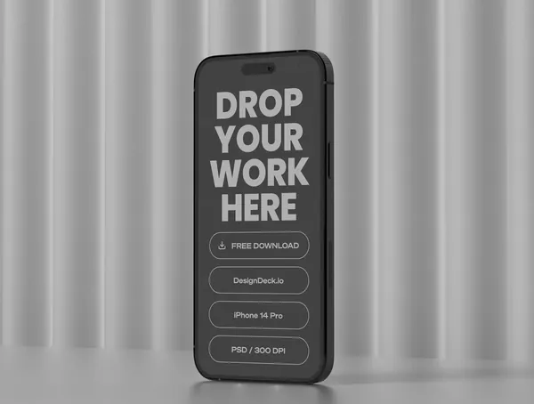 苹果手机APP设计UI界面展示样机模板 iPhone 14 Pro Mockup - B02