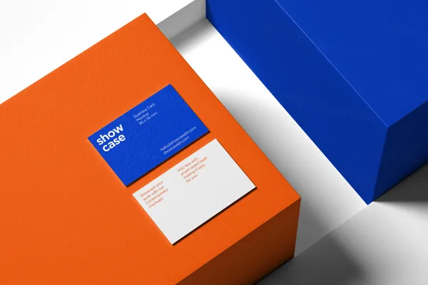 极简主义高端商务名片品牌VI设计贴图展示样机模板 Business Card Mockup-2