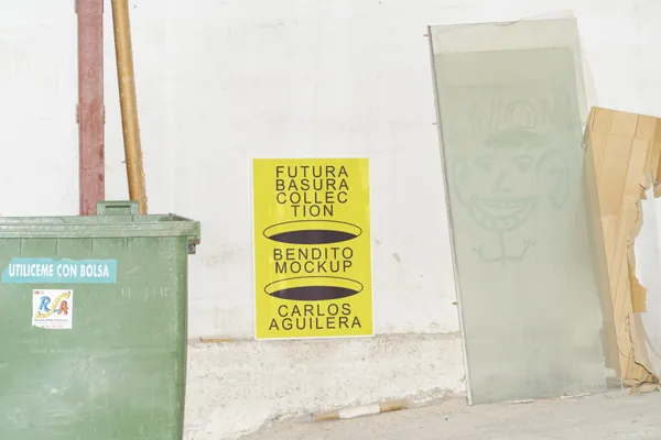 末日废土风废弃杂乱垃圾场景海报传单招贴设计贴图展示样机模板 Poster Mockup-2