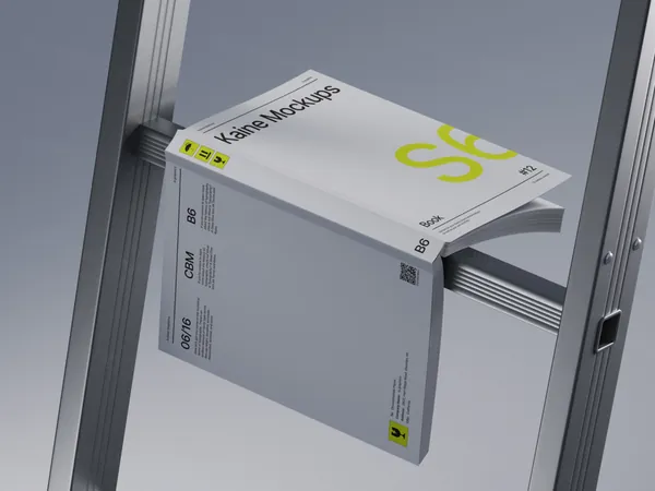 高质量极简工业风建筑公司品牌书籍画册手册封面设计贴图展示样机模板