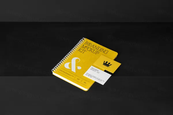 高端商务名片卡片品牌包装VI设计提案贴图展示样机模板 Branding Mockups-5