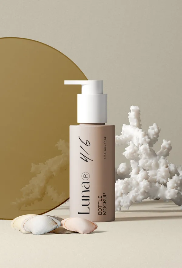 高质量美白防晒乳霜美容化妆品品牌包装设计贴图展示样机模板 Cosmetics mockup-3