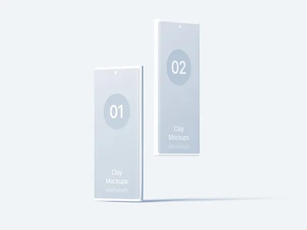 极简主义安卓手机APP设计UI界面贴图展示样机模板 Android Note Clay Mockups-6