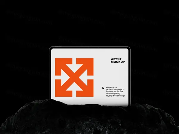 高质量3D渲染抽象场景苹果平板电脑Web网页设计贴图展示PSD样机模板素材 iPad Mockups-15