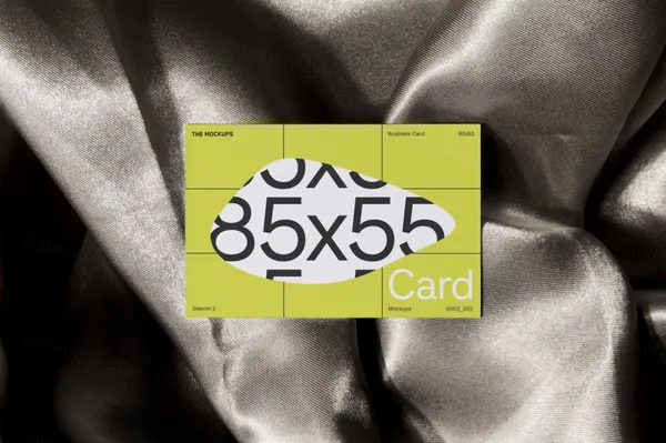 高质量实拍无CG企业品牌名片设计贴图展示样机模板 TM FABRIC 005