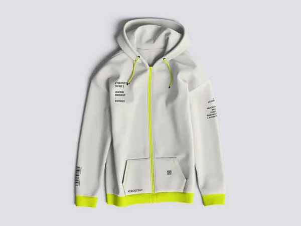 高质量长袖卫衣连帽衫服装设计平铺图贴图展示样机模板 Hoodie and Sweatshirt Mockups-1