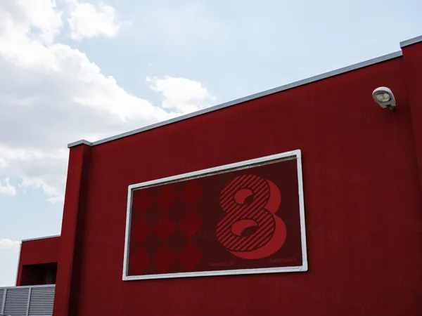 高质量户外墙体广告海报设计贴图展示样机模板 A22-08