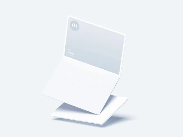 极简主义Apple笔记本电脑Web网页设计贴图展示样机模板 MacBook Laptop Clay Mockups-9