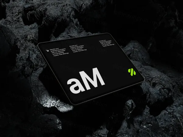 高质量3D渲染抽象场景苹果平板电脑Web网页设计贴图展示PSD样机模板素材 iPad Mockups-4