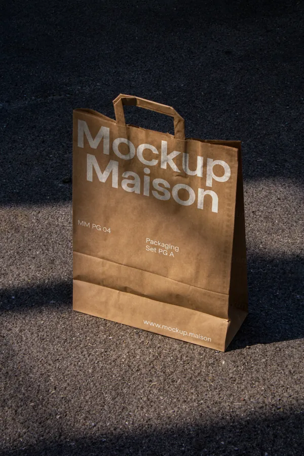 高质量无CG实拍环保袋纸袋品牌包装设计贴图展示样机模板素材-2