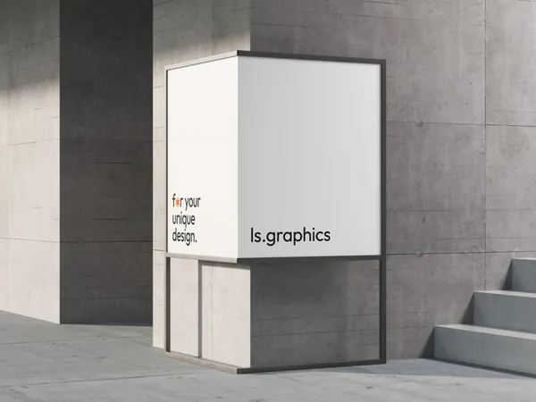 高质量高档场所导视系统转角指示牌路牌设计提案贴图展示样机模板 Boards Mockups