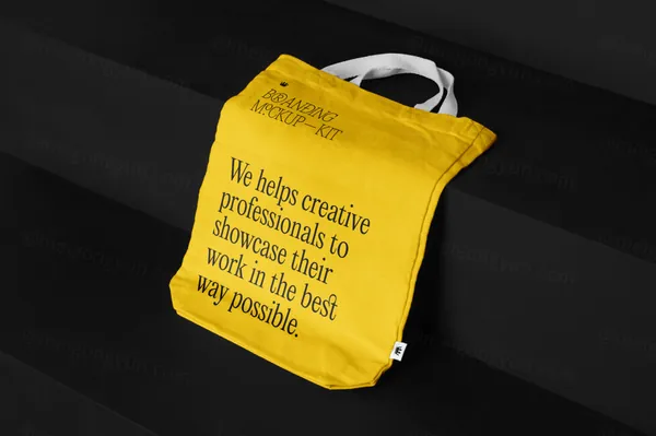 高端环保帆布袋手提袋服装品牌包装VI设计提案贴图展示样机模板 Branding Mockups