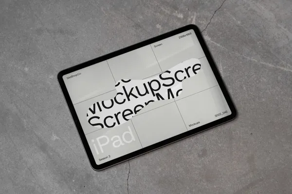 高质量苹果iPad平板网页APP设计贴图UI提案展示样机模板 S002-042