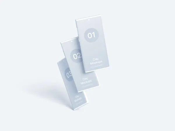 极简主义安卓手机APP设计UI界面贴图展示样机模板 Android Note Clay Mockups-5