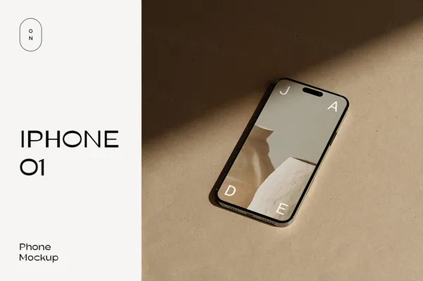 北欧Ins极简风苹果手机App设计UI贴图展示样机模板 IPHONE 01 Phone Mockup