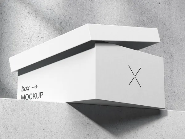 极简主义纸盒鞋盒品牌包装设计提案贴图展示样机模板素材 Qubus Stationery Mockups-1