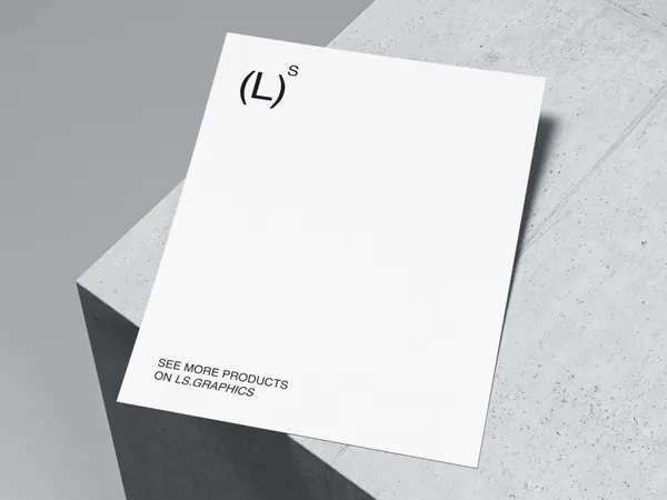 极简主义单页品牌设计提案贴图展示样机模板素材 Qubus: Brutal Stationery Mockups-1