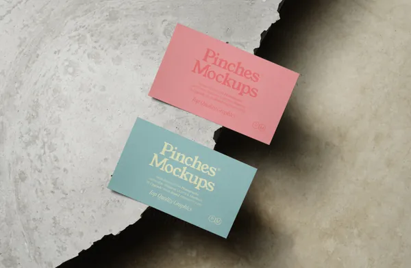 高质量实拍商务名片企业品牌设计提案贴图展示样机模板素材 Businesses Card Mockup-5