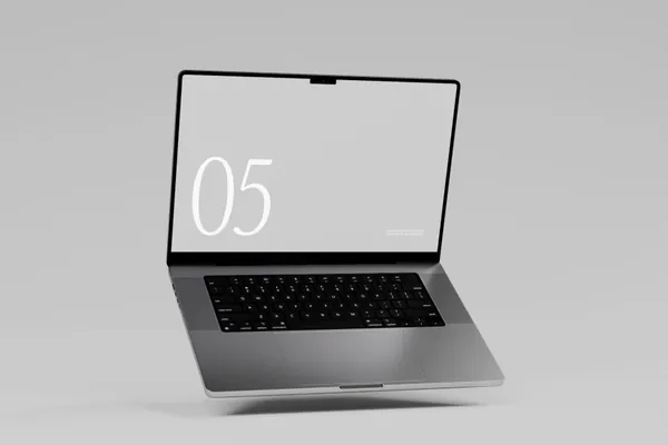 极简创意场景苹果笔记本网页设计展示样机模板素材 Magnetic MacBook Pro 16 Mockups-2
