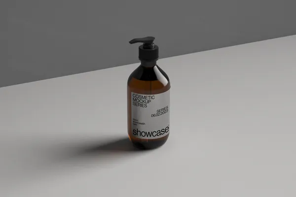 沐浴露洗发水乳液美容化妆品品牌包装设计贴图展示样机模板 Cosmetic Packaging Mockup-1