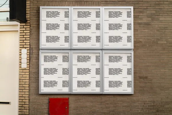 高质量都市街道路边墙面广告牌海报设计贴图展示样机模板 TM-SF-POSTER-025