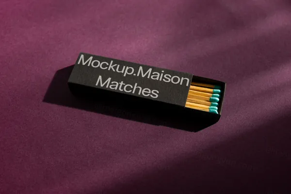 高质量火柴品牌包装设计贴图展示样机模板 Matches LM-C-02
