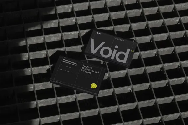 潮流暗黑风高级感商务名片品牌VI设计提案样机模板素材 Dark Branding Mockup