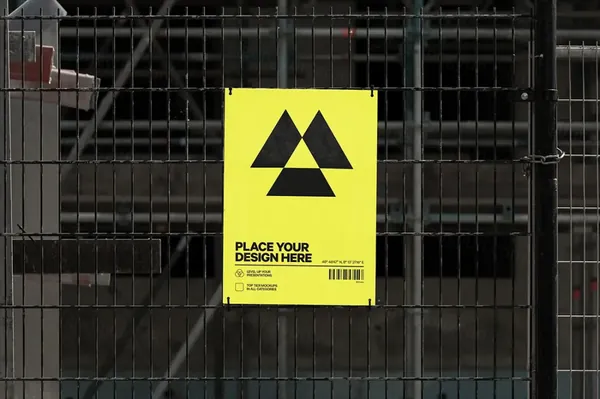 户外工地围栏警示牌实拍建筑公司企业品牌设计VI提案展示样机模板 Construction Mockup-1