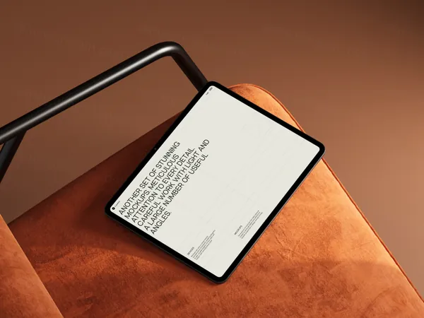 高质量北欧高雅家具装饰酒店陈设App品牌UI设计贴图展示样机PSD模板-5